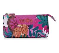Totto Astuccio scolastico a tre scomparti Tropical Jaguar - Tavola Dimensioni standard, stampato, ESTÁNDAR, Scatole