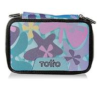 TOTTO Astuccio scolastico Tre Scomparti Camouflage Rosa - Penna Dimensioni standard, Rosa, ESTÁNDAR, Scatole
