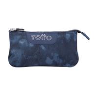 Totto - Astuccio scuola - Lavagna - Stampa nebulosa blu - Astuccio con tre scomparti - Diversi colori e stampe - Coordinabile con gli zaini scolastici