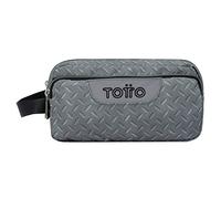 TOTTO Astuccio Scuola Tre Scomparti Grigio Metallizzato - Agapec