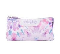 TOTTO Astuccio Scuola Tre Scomparti Rosa Tye Dye - Tavola