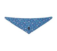 TOTTO - Bandana per cani, taglia XL, fronte-retro con stampe diverse, accessori per cani, realizzata in 100% poliestere, resistente e durevole, facile da pulire, stampa stella blu