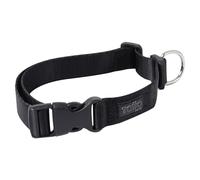 TOTTO - Collare per Cani di Taglia Media, Modello Mylu, Taglia M, Collare per Cani Regolabile, Ferramenta Resistente, Placca di Sicurezza, Anello a D per Guinzaglio, Colore Nero