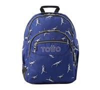 TOTTO Mochila Rayol-Dinosaurs Blue, Zaino Unisex-Bambini e Ragazzi, Multicolore, L