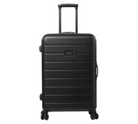 TOTTO - Valigetta rigida media, modello Harbor M, 45,8 x 62,2 x 26 cm, capacità 74 l, resistente agli urti, ruote a 360°, maniglia telescopica, cinghie interne, lucchetto a 3 cifre, colore nero, Nero