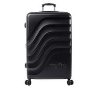 Totto - Valigia Rigida Grande, Modello Bazy+, 50 x 79 x 30,5 cm, Capacità 100 L, Espandibile, Alta Resistenza agli Urti, Ruote 360º, Maniglia Telescopica, Cinghie Interne, Lucchetto TSA, Nero