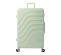 Totto - Valigia Rigida Grande, Modello Bazy+, 50 x 79 x 30,5 cm, Capacità 100 L, Espandibile, Resistenza agli Urti, Ruote 360º, Maniglia Telescopica, Cinghia Interna, Lucchetto TSA, Colore Verde