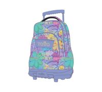 TOTTO - Zaini scolastici con ruote, capacità 26 l, diversi modelli, con tasca per PC, maniglia telescopica, tasche laterali bottiglia, cinghie ergonomiche, stampe uniche, Grafily