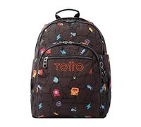 TOTTO Zaino Crayoles, Gioventù Unisex, Nero, Taglia Unica