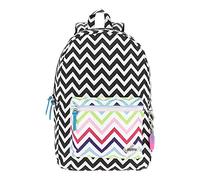 TOTTO - Zaino per ragazzi, modello Vetus, zaino per laptop da 14 pollici, dimensioni 44 x 30,5 x 7,5 cm, con 1 scomparto principale e 1 tasca frontale, stampa multicolore e nera