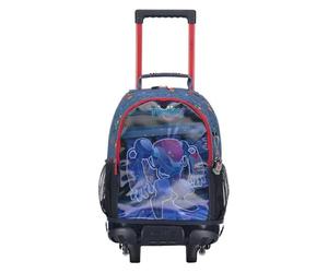 TOTTO Zaino Scuola con Ruote Medio-Atlante, Bambini, Blu, Standard