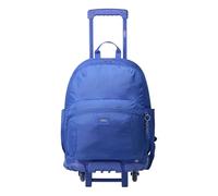 TOTTO - Zaino scuola con ruote, modello Trik L, zaino grande, capacità 27 litri, tasca per PC 14", 2 tasche per bottiglia, cinghie a S per un maggiore comfort, resistente, colore blu, blu, L