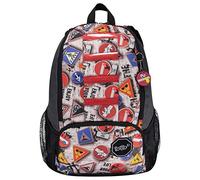 TOTTO - Zaino Scuola Grande, Modello Street, Capacità 21,78 Litri, 2 Scomparti, Luci Riflettenti, 2 Tasche Borraccia, Cinghie a S per un Maggior Comfort, Stampa Cartello