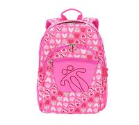 Totto - Zaino Scuola, Modello Crayola, Capacità 19,59 Litri, Tasca Alimenti, Schienale ergonomico con flusso d'aria, Spalline a S per un maggiore comfort, Resistente, Stampa Cuori Rosa