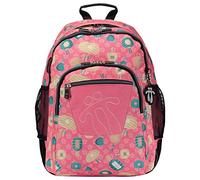 TOTTO - Zaino Scuola, Modello Crayoles, Capacità 20 L, Beauty Case e Borsa per Scarpe Removibili, Tasca per Bottiglia, Schienale ergonomico con flusso d'aria, Comodo e Resistente, Stampa Lanterna Rosa