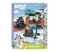 Totum Bluey - Libro fai da te con lussuose carte da grattare, pagine da colorare e adesivi - 20 pezzi...