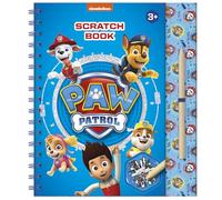 Totum Paw Patrol Scratch Book con stencil, adesivi glitter e penna graffio, per casa e in viaggio