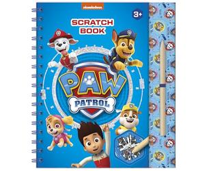 Totum Paw Patrol Scratch Book con stencil, adesivi glitter e penna graffio, per casa e in viaggio