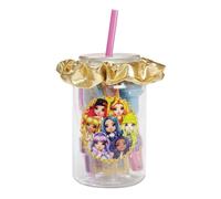 Totum Rainbow High Stationery Jar with a Lid, Reusable Straw, Scrunchie and Vari