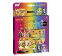 Totum Rainbow High Sticker Set, 3 Pages and Scenery Board, for Creativity, Scrap