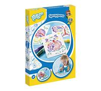 Totum Set creativo di penne da soffiare con diversi colori un blocco da colorare