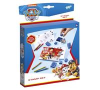 Totum-720336 Set Paw Patrol con 7 Motivi, timbri in Blu, Blocco da colorare e 5 matite Colorate, Colore, s, 720336