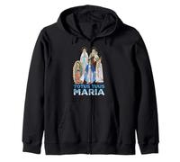 Totus Tuus Maria Totalmente tua cattolica JPII Madre Maria Felpa con Cappuccio