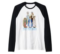 Totus Tuus Maria Totalmente tua cattolica JPII Madre Maria Maglia con Maniche Raglan
