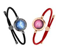 TOTWOO Braccialetti di Coppia con Funzione Touch e Vibrazioni via Bluetooth - Regalo per Coppie a Lunghe Distanze con Illuminazione, in Acciaio Inossidabile