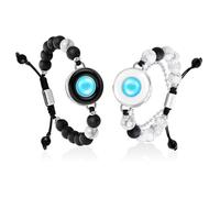TOTWOO Braccialetti Smart Bluetooth per Coppie a Distanza | Connessione 1:1 tramite App, luce e vibrazione al tocco. Regalo romantico per coppie a distanza