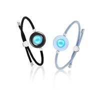 TOTWOO Braccialetto touch per coppia di braccialetti vibranti e luminosi, regali a lunga distanza per LDR Accoppiamento Bluetooth one-to-one tramite App Milanrope Candy