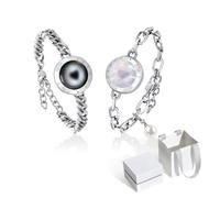 TOTWOO Bracciali Intelligenti Bluetooth per Coppie a Distanza | Connessione Bluetooth 1:1 tramite App. Luce e vibrazione al tocco. Regalo romantico a distanza
