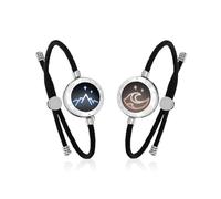 TOTWOO Bracciali per Coppie con Bluetooth - Luci e Vibrazione al Tocco, il Regalo Romantico per San Valentino e le Relazioni a Distanza - Realizzati in Acciaio Inossidabile 316L