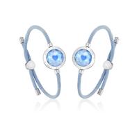 TOTWOO Bracciali per Coppie con Bluetooth - Luci e Vibrazione al Tocco, il Regalo Romantico per San Valentino e le Relazioni a Distanza - Realizzati in Acciaio Inossidabile 316L