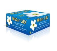 Toucan - Assorbente residui grassi Water Lily, per la purificazione della superficie dell'acqua della piscina, confezione da 6 pezzi, colore bianco/giallo