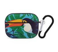 Toucan - Custodia protettiva antiurto per auricolari Airpods Pro di seconda generazione, con moschettone, anti-caduta, colore nero