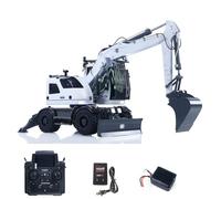 TOUCAN RC HOBBY 1:14 Metallo RC Idraulico Escavatore Ruote LR914 Radio Control 8CH Valvole Digger Modello di Blocco Assale Anteriore Flysky PL18EV Luci Lite per Età 14+
