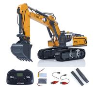TOUCAN RC HOBBY 1/50 Elettrico RC Escavatore K970 Telecomando Digger Costruzione Auto Secchio Metallo Tracce Luci Suoni Modello Finito per Età 14+
