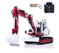 TOUCAN RC HOBBY LESU 1/14 Metal Idraulico Telecomando Escavatore MC15 a 4 bracci, escavatore RC, due pompe, illuminazione, suono, Flysky PL18EV Lite Telecomando Modello di alta qualità