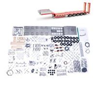 TOUCAN RC HOBBY LESU Metallo 1/14 RC Rimorchio A0055 Idraulico Sollevamento Tailboard 5 assi Sterzo Elettrico Gambe di Sostegno per DIY RC Trattore Camion per Adulti Progresso Modello