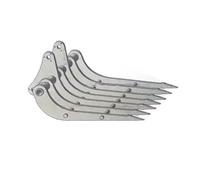 TOUCAN RC HOBBY Pala a settima denti in metallo per escavatore idraulico radiocomandato 1/8 390F 395 374 RC PC1250 accessorio modello