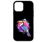 Toucan Vaporwave futuristico Estetica amante degli uccelli Arte Custodia per iPhone 12 mini