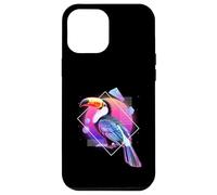 Toucan Vaporwave futuristico Estetica amante degli uccelli Arte Custodia per iPhone 12 Pro Max