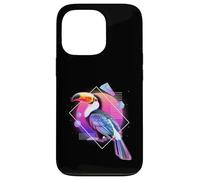 Toucan Vaporwave futuristico Estetica amante degli uccelli Arte Custodia per iPhone 13 Pro