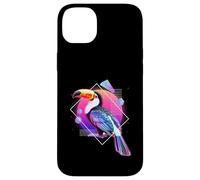Toucan Vaporwave futuristico Estetica amante degli uccelli Arte Custodia per iPhone 14 Plus