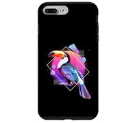 Toucan Vaporwave futuristico Estetica amante degli uccelli Arte Custodia per iPhone 7 Plus/8 Plus