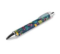 Toucans - Penne a sfera retrattili con inchiostro nero che mangiano bacche tropicali, punta media, 1 pezzo