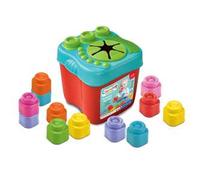 Clementoni - soft clemmy - touch, build and play sensory bucket, mattoncini morbidi