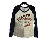 Touch by Alyssa Milano Donna San Francisco Giants Manica Lunga Raglan Bianco