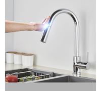 Touch Control Kitchen Faucet - Pull Out Gold Mixer Tap with Sensitive Sensor, Finish, Easy Use for Modern Kitchens - Stylish & Functional Kitchen Faucet (Sensor)